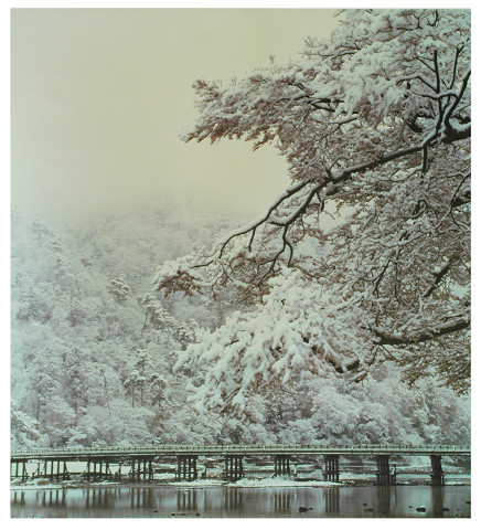 雪景　渡月橋