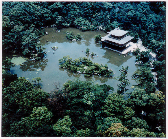 京都　金閣寺　空撮